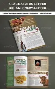 GraphicRiver - 4 Page A4 and US Letter Organic Newsletter