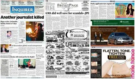 Philippine Daily Inquirer – June 21, 2010