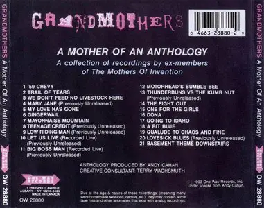 Grandmothers - A Mother Of An Anthology (1993) {One Way Records} [rel. Frank Zappa]