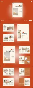 Cream Orange Modern Minimalist Catalogue 003