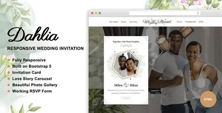 EE - Themeforest - Dahlia - Responsive Wedding Invitation 45729422 v1.0