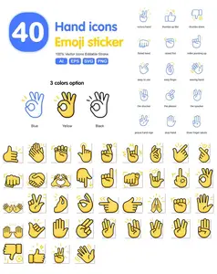 EE - Hand Icons Emoji Sticker KQLRKWH