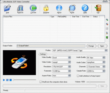 Aone Software Ultra Mobile 3GP Video Converter 3.9.1120