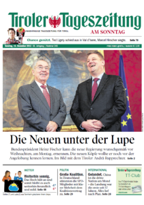 Tiroler Tageszeitung, 15. Dezember 2013