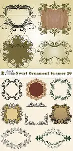 Vectors - Swirl Ornament Frames 28