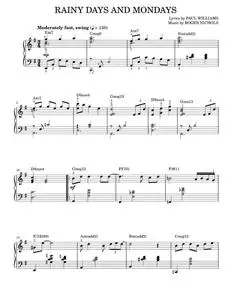 Rainy Days And Mondays [Jazz version] (arr. Brent Edstrom) - Carpenters, Paul Williams