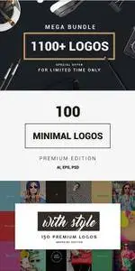 CreativeMarket - MEGA BUNDLE 1100 Logos & Badges