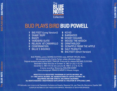 Bud Powell - Bud Plays Bird (1958) [Remastered 1996]
