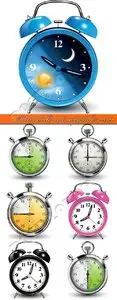 Alarm clock and stopwatch vector