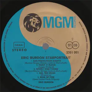 Eric Burdon - Starportrait (MGM 2619 001) (GER 1979) (2xLP Box 24-96 & 16-44.1)