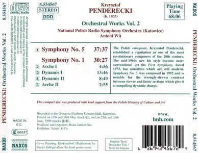 Penderecki - Symphony No.1 & 5