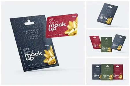 Gift Card Mockup Set