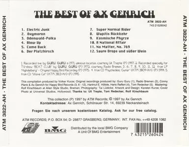 Ax Genrich - The Best Of Ax Genrich: 1971 - 1996 Highdelberg, And More (1997)