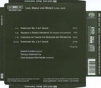 Jaakko Luoma, Tapiola Sinfonietta, Jean-Jacques Kantorow - Weber: The Symphonies, Bassoon Concerto (2009)