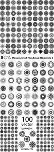 Vectors - Ornamental Mandalas Elements 2