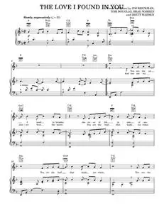 The Love I Found In You - Jim Brickman, Jim Brickman with Dave Koz (Piano-Vocal-Guitar)