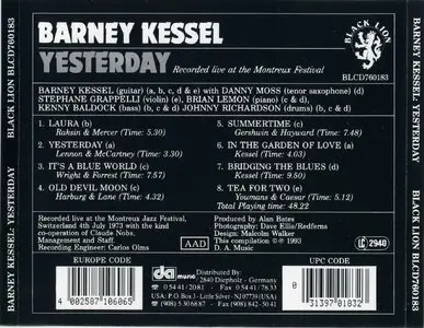 Barney Kessel - Yesterday (1973) [Remastered 2009]