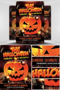 Halloween Drinking Games Flyer Template