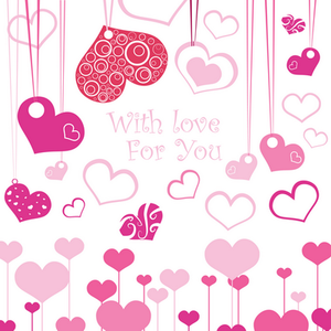 For my Sweet Love Valentine E-Cards Vector