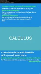 Pre Calculus, Calculus and Trigonometry