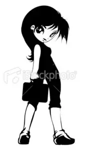 Vector Cartoon girl