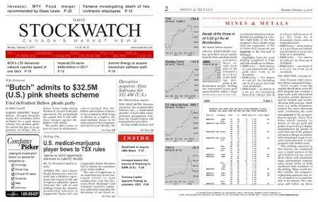 Stockwatch - Canada Daily – February 05, 2018