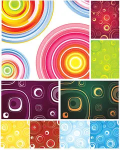 Vector - Concentric Circles and Retro Background