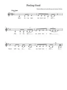 Feeling Good - Nina Simone (Piano-Vocal-Guitar (Piano Accompaniment))