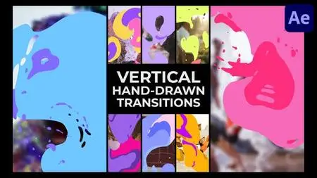 Vertical Liquid Hand Drawn Transitions | After Effects 51195584