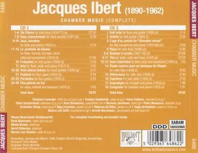 Jacques Ibert - Complete Chamber Music (1996) {2CD Set, Brilliant Classics 6486 rel 2006}