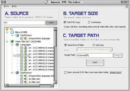 Amazon DVD Shrink 2.5.4, 1.6mb, RS