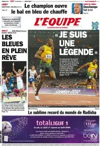 L'Equipe Edition du Vendredi 10 Aout 2012