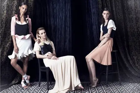 Cora Emmanuel, Stef van der Laan & Kremi Otashliyska by Victor Demarchelier for Muse #33 Spring 2013