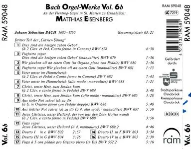 Matthias Eisenberg - J.S. Bach: Orgel-Werke Vol. 6b: An der Flentrop-Orgel in St. Marien zu Osnabrück (1992)