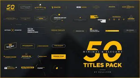 50 Minimal & Elegant Titles Pack - Project for After Effects (VideoHive)