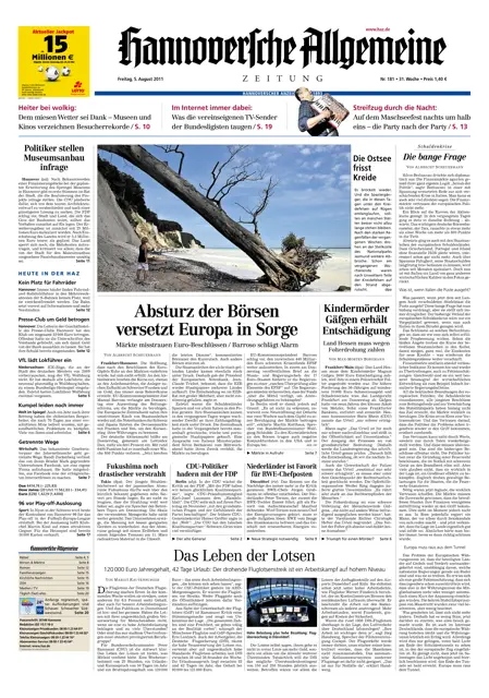 Hannoversche Allgemeine Zeitung - 05.08.2011