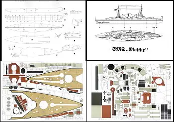 ModelCard 088 SMS Moltke [Paper model]