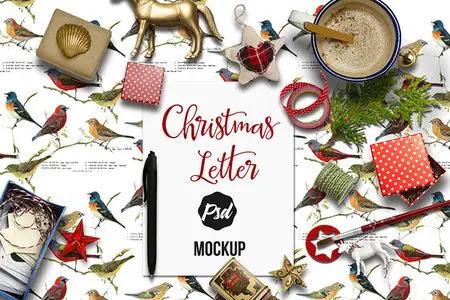 CreativeMarket - Holidays letter mockup 2-PSD