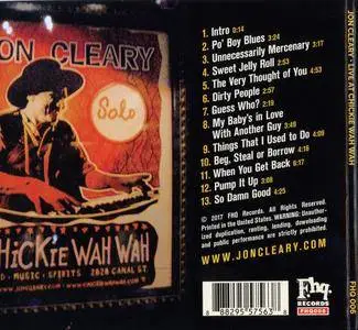 Jon Cleary - Live At Chickie Wah Wah (2017) {FHQ Records FHQ006}