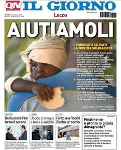 IL GIORNO LECCO 15 GENNAIO 2010