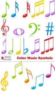 Vectors - Color Music Symbols
