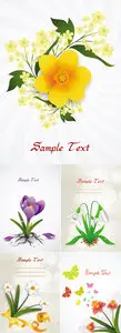 Spring Flowers Vector 3