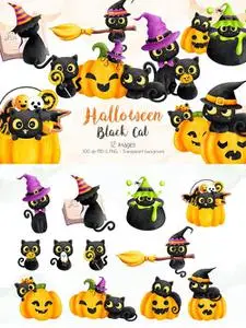 Halloween Black Cat Clipart