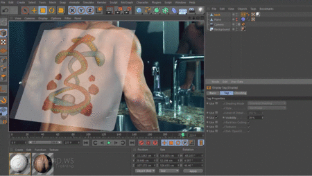 Cinema 4D Tutorial.Net - 3D Tattoo Transformation