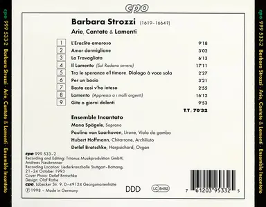Mona Spägele, Ensemble Incantato - Barbara Strozzi: Arie, Cantate & Lamenti (1998)