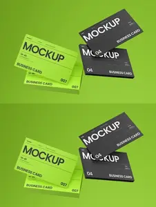Floating Business Card Mockup Scene 29BRULS