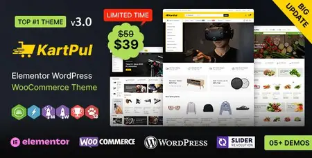 EE - Themeforest - KartPul WP - Elementor Multi-purpose WooCommerce Theme 24264438 v3.0.1