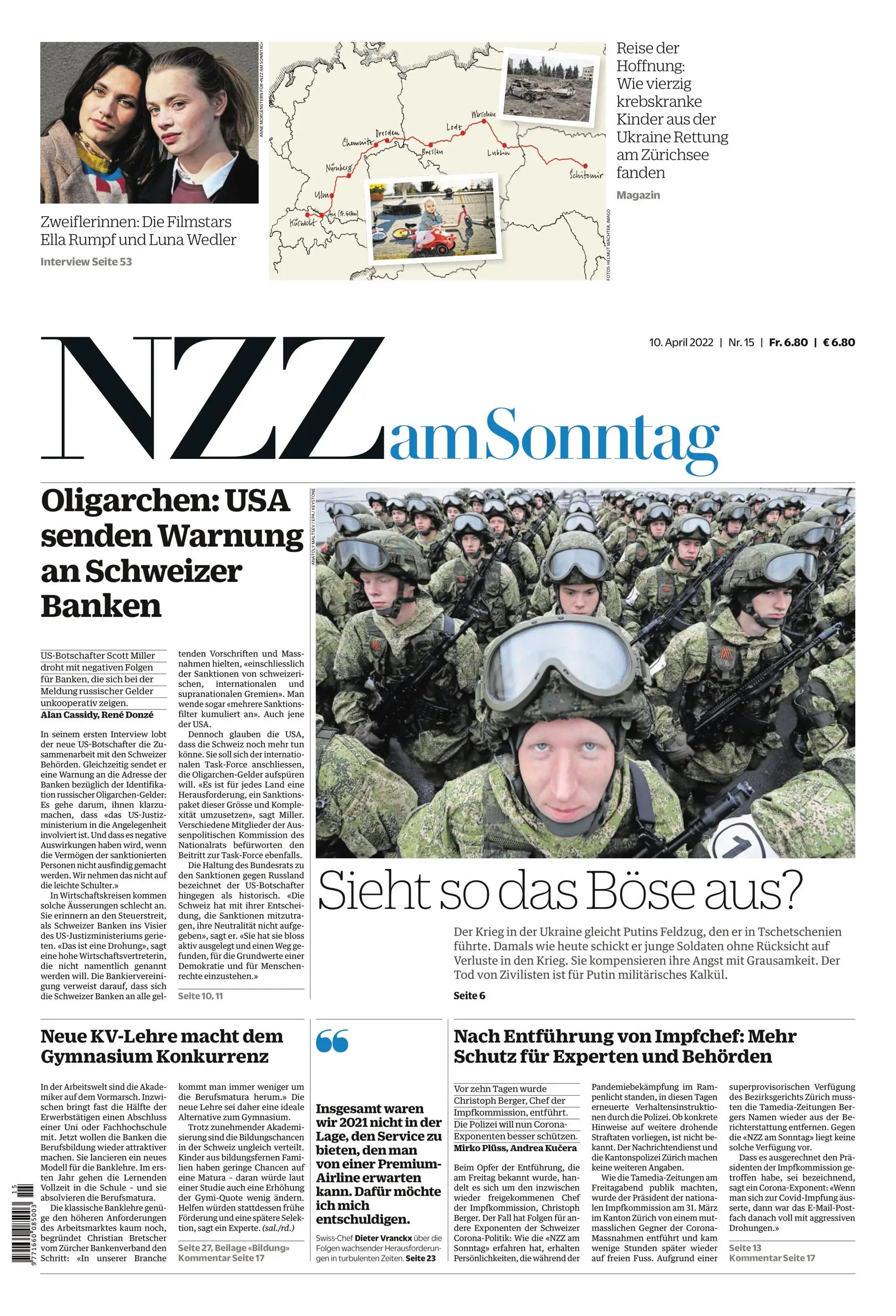 NZZ am Sonntag – 10. April 2022
