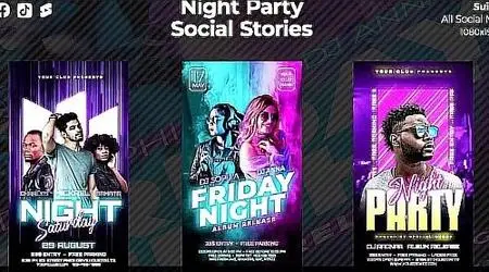 Night Party Social Stories 1778837 - Project for After Effects