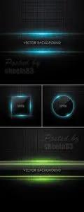 Dark Glowing Backgrounds Vector